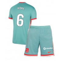 Camisa de Futebol Atletico Madrid Koke #6 Equipamento Secundário Infantil 2024-25 Manga Curta (+ Calças curtas)